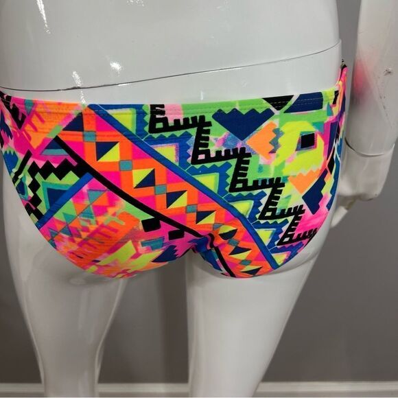 Victoria's Secret Lime Green Top/Delia's Abstract Print Bikini --‎ S & 34B - Picture 10 of 11